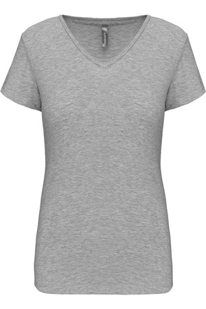 Kurzarm-Damen-T-Shirt mit V-Ausschnitt