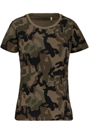 Damen-T-Shirt Camo mit kurzen Ärmeln