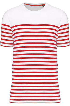 T-Shirt im Marine-Stil mit Rundhalsausschnitt Bio Herren