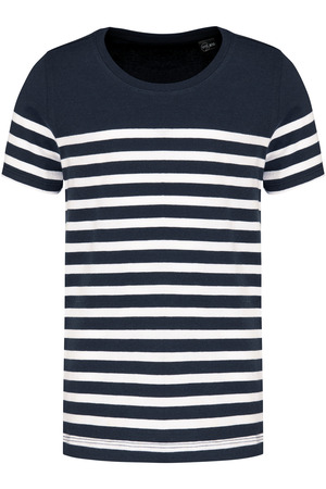 T-Shirt im Marine-Stil mit Rundhalsausschnitt Bio Kinder
