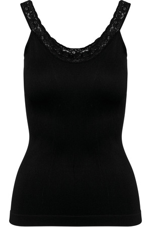 Umweltfreundliches, nahtloses Top mit Spitze