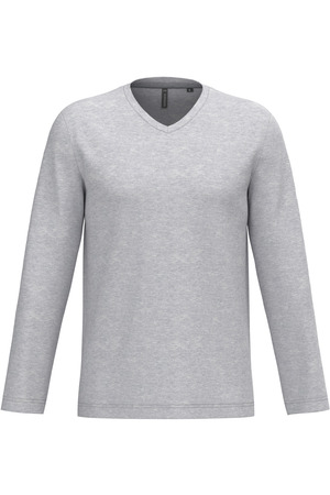 Men's long-sleeved V-neck T-shirt