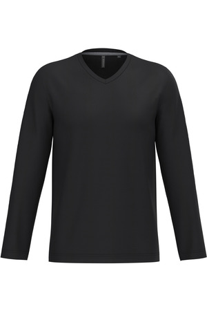 Men's long-sleeved V-neck T-shirt