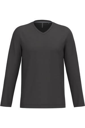 Men's long-sleeved V-neck T-shirt