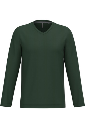Men's long-sleeved V-neck T-shirt
