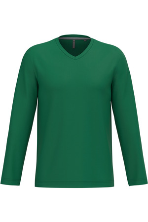 Men's long-sleeved V-neck T-shirt