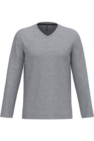 Men's long-sleeved V-neck T-shirt