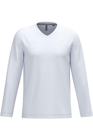 Men's long-sleeved V-neck T-shirt