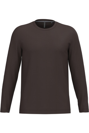 Men's long-sleeved crew neck T-shirt