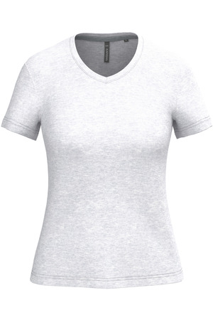 Ladies' short-sleeved V-neck T-shirt