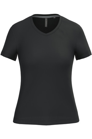 Ladies' short-sleeved V-neck T-shirt
