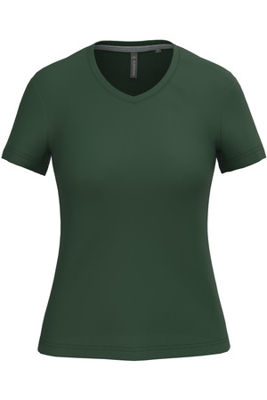 Ladies' short-sleeved V-neck T-shirt