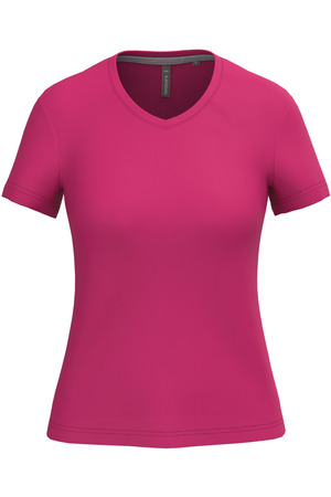 Ladies' short-sleeved V-neck T-shirt
