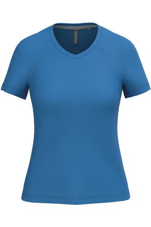Ladies' short-sleeved V-neck T-shirt