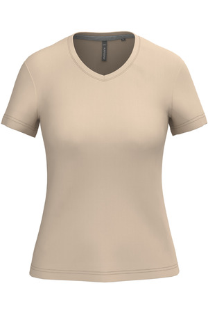 Ladies' short-sleeved V-neck T-shirt