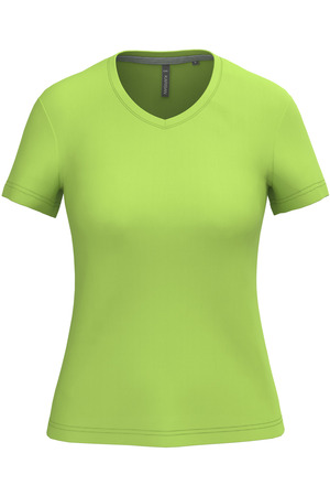 Ladies' short-sleeved V-neck T-shirt