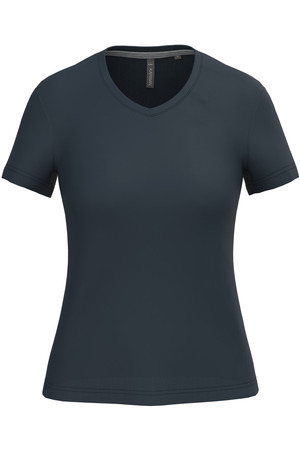 Ladies' short-sleeved V-neck T-shirt