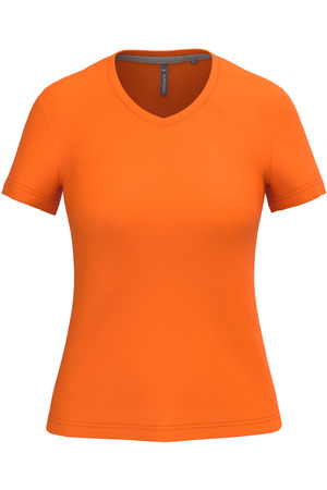 Ladies' short-sleeved V-neck T-shirt