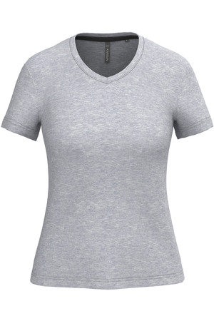 Ladies' short-sleeved V-neck T-shirt