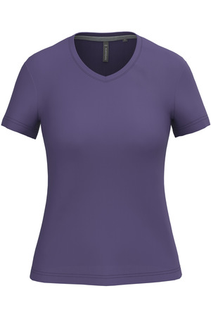 Ladies' short-sleeved V-neck T-shirt