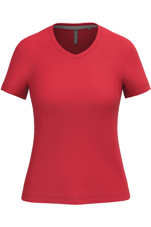 Ladies' short-sleeved V-neck T-shirt