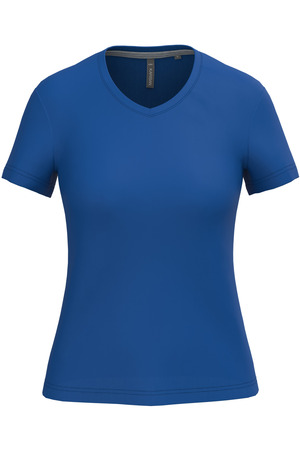 Ladies' short-sleeved V-neck T-shirt