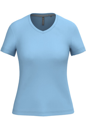 Ladies' short-sleeved V-neck T-shirt