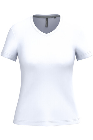 Ladies' short-sleeved V-neck T-shirt