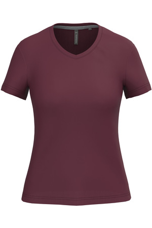 Ladies' short-sleeved V-neck T-shirt