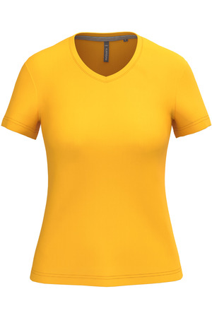 Ladies' short-sleeved V-neck T-shirt