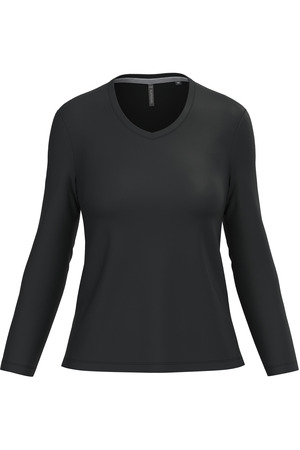 Ladies' long sleeve V-neck T-shirt