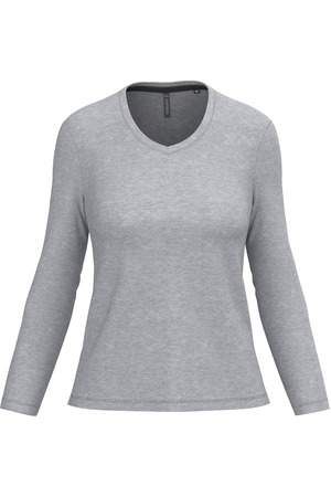 Ladies' long sleeve V-neck T-shirt