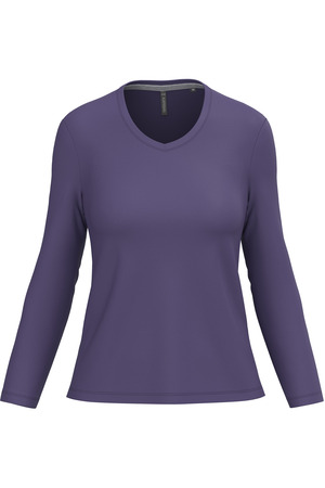 Ladies' long sleeve V-neck T-shirt