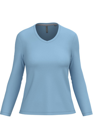 Ladies' long sleeve V-neck T-shirt