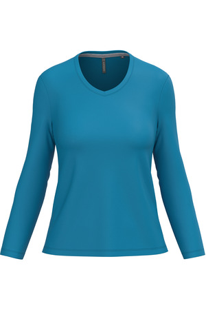 Ladies' long sleeve V-neck T-shirt