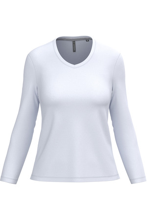 Ladies' long sleeve V-neck T-shirt