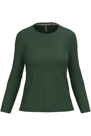 Ladies' long-sleeved crew neck T-shirt