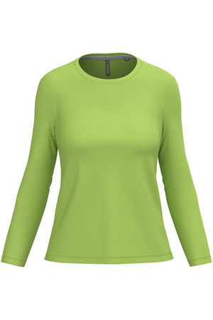 Ladies' long-sleeved crew neck T-shirt