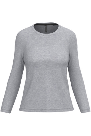 Ladies' long-sleeved crew neck T-shirt
