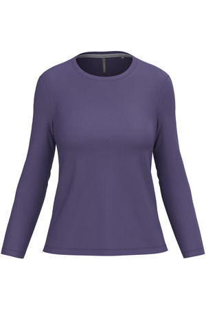 Ladies' long-sleeved crew neck T-shirt
