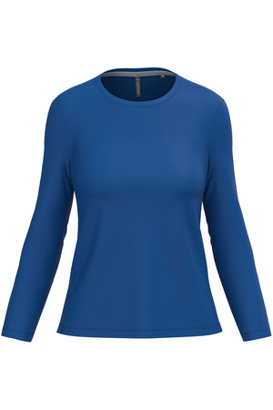 Ladies' long-sleeved crew neck T-shirt