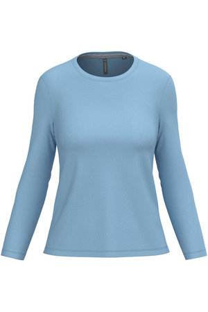 Ladies' long-sleeved crew neck T-shirt