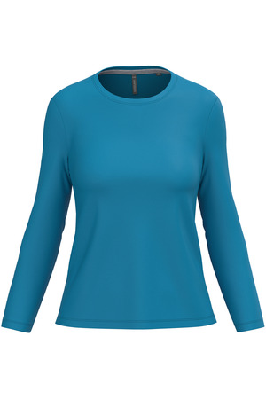 Ladies' long-sleeved crew neck T-shirt
