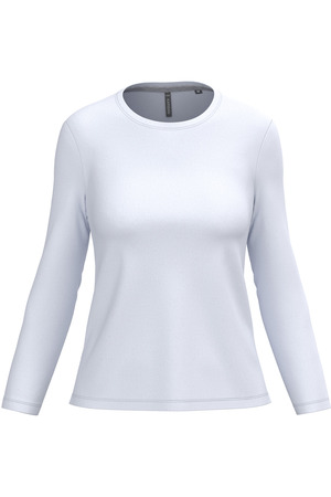 Ladies' long-sleeved crew neck T-shirt