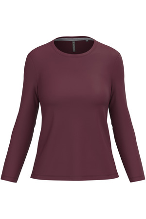 Ladies' long-sleeved crew neck T-shirt