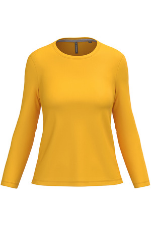 Ladies' long-sleeved crew neck T-shirt