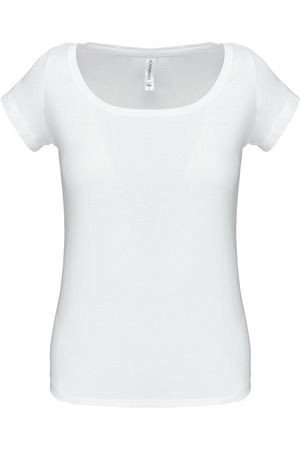 Ladies’ boat neck short-sleeved T-shirt