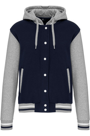 Unisex College Jacke mit Kapuze