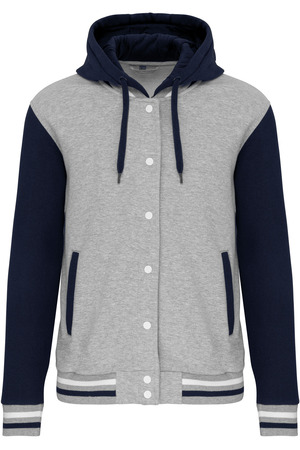 Unisex College Jacke mit Kapuze