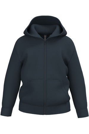 Recyceltes Kinder-Kapuzensweatshirt mit Reißverschluss